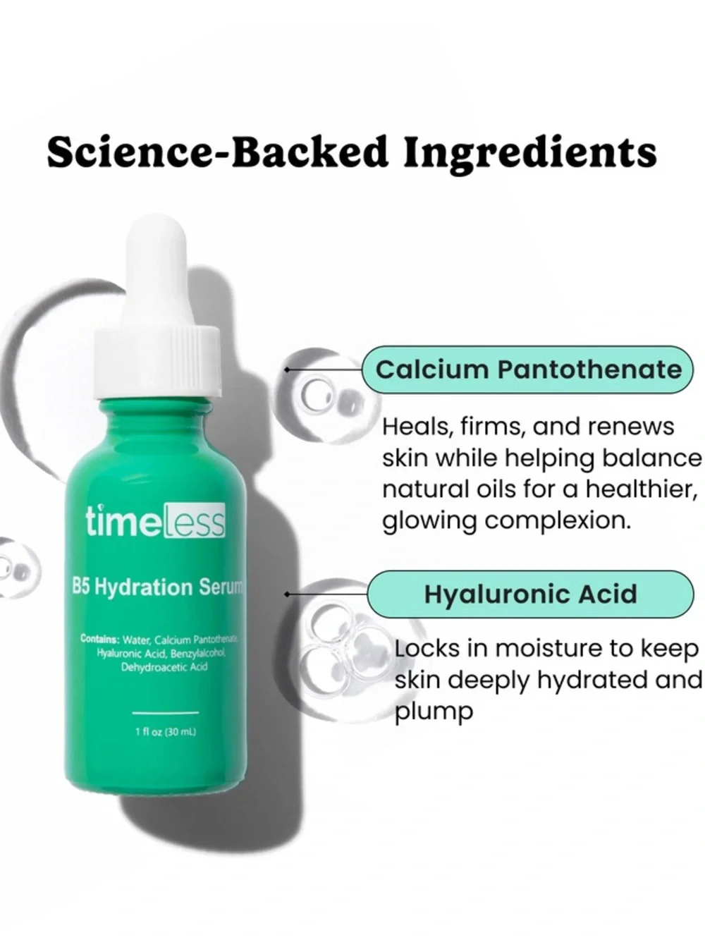 NEW Timeless Skin Care Vitamin B5 Serum, Boxed 1 Fl Oz